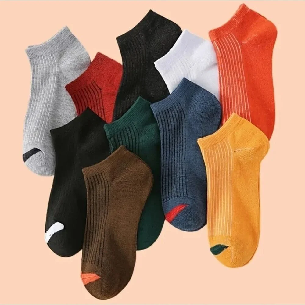 ribbed color block, no-show socks solid